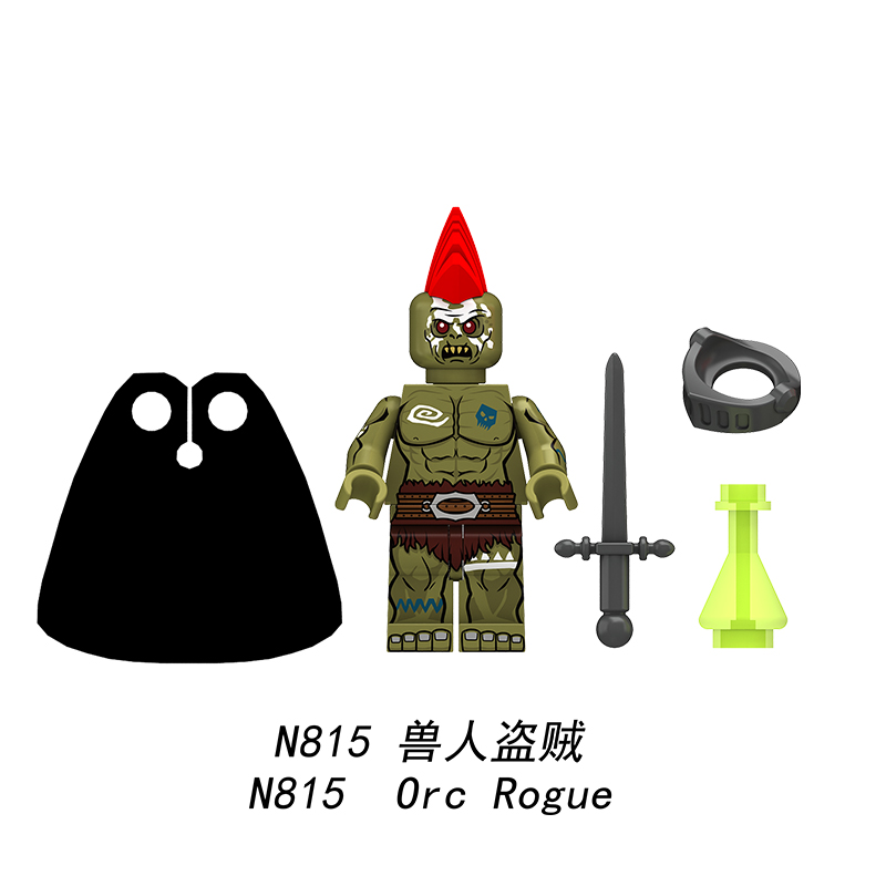World of Warcraft series Orc Berserker, Orc Mage Minifigures,Assembled Building Blocks, Compatible with Lego,N815-817 World of Warcraft series Orc Berserker, Orc Mage Minifigures,Assembled Building Blocks, Compatible with Lego,N815-817