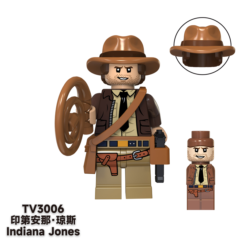 TV6301 Heist of the Lost Ark: Western Cowboy Mummy Jones Building Block Minifigure building blocks compatible with Lego TV6301 Heist of the Lost Ark: Western Cowboy Mummy Jones Building Block Minifigure building blocks compatible with Lego