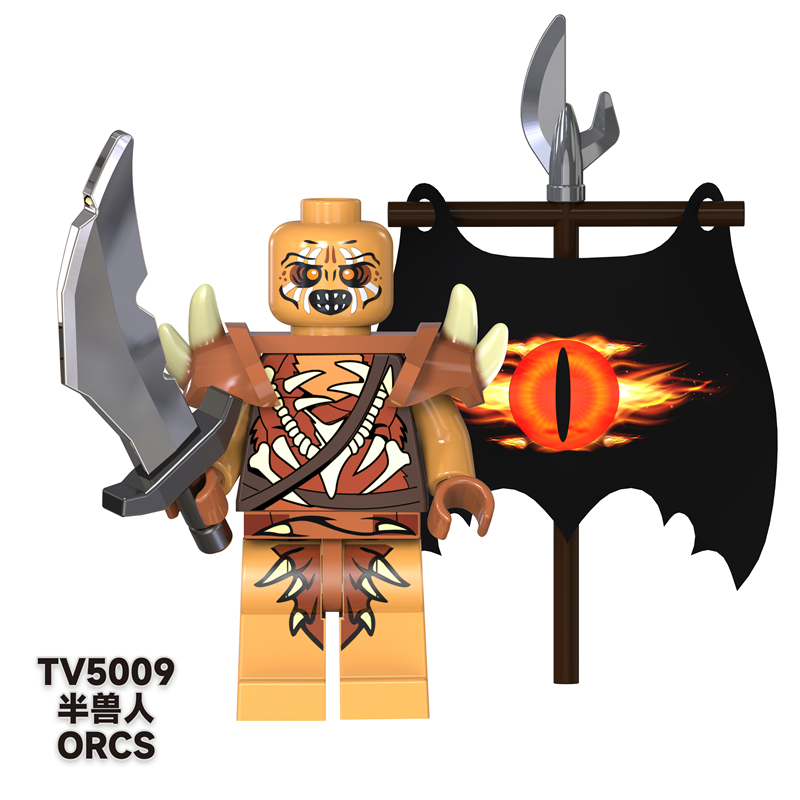 TV6401-6402 MOC Lord of the Rings series minifigures,Orcs, Uruk-Octos, building blocks compatible with Lego TV6401-6402 MOC Lord of the Rings series minifigures,Orcs, Uruk-Octos, building blocks compatible with Lego