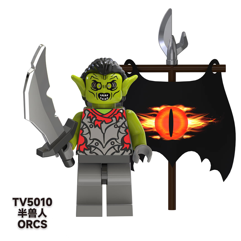 TV6401-6402 MOC Lord of the Rings series minifigures,Orcs, Uruk-Octos, building blocks compatible with Lego TV6401-6402 MOC Lord of the Rings series minifigures,Orcs, Uruk-Octos, building blocks compatible with Lego