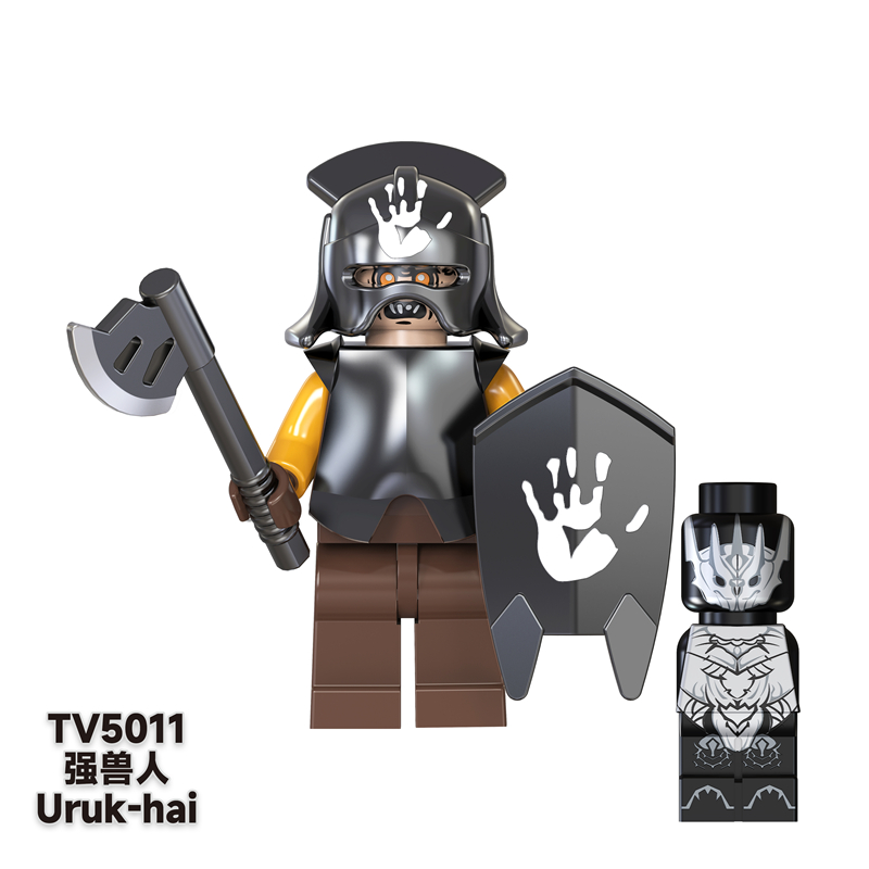 TV6401-6402 MOC Lord of the Rings series minifigures,Orcs, Uruk-Octos, building blocks compatible with Lego TV6401-6402 MOC Lord of the Rings series minifigures,Orcs, Uruk-Octos, building blocks compatible with Lego