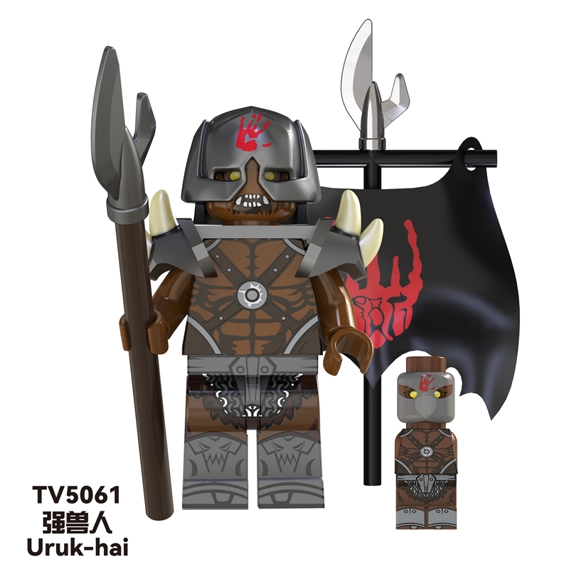 TV6408 MOC Lord of the Rings series minifigures,Orcs, Uruk-Octos,Elf King,Gandalf building blocks compatible with Lego TV6408 MOC Lord of the Rings series minifigures,Orcs, Uruk-Octos,Elf King,Gandalf building blocks compatible with Lego