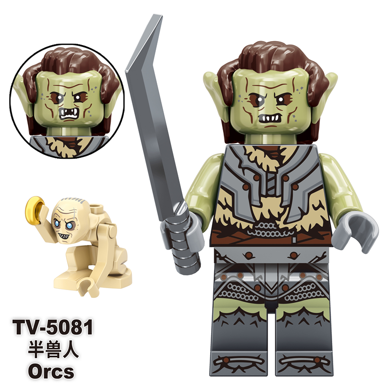 TV6410 MOC Lord of the Rings series minifigures,Orcs, Uruk-Octos,bilbo,Gimil,frodro,Gloin,sam,Isildur,Elf King,Gandalf building blocks compatible with Lego TV6410 MOC Lord of the Rings series minifigures,Orcs, Uruk-Octos,bilbo,Gimil,frodro,Gloin,sam,Isildur,Elf King,Gandalf building blocks compatible with Lego