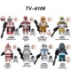 MOC Minifigures TV6108 Star Wars Commander Fox, Commander Canch, Clone Trooper, Commander Bly, Commander Stone, Shadow Stormtrooper, Compatible with Lego MOC Minifigures TV6108 Star Wars Commander Fox, Commander Canch, Clone Trooper, Commander Bly, Commander Stone, Shadow Stormtrooper, Compatible with Lego