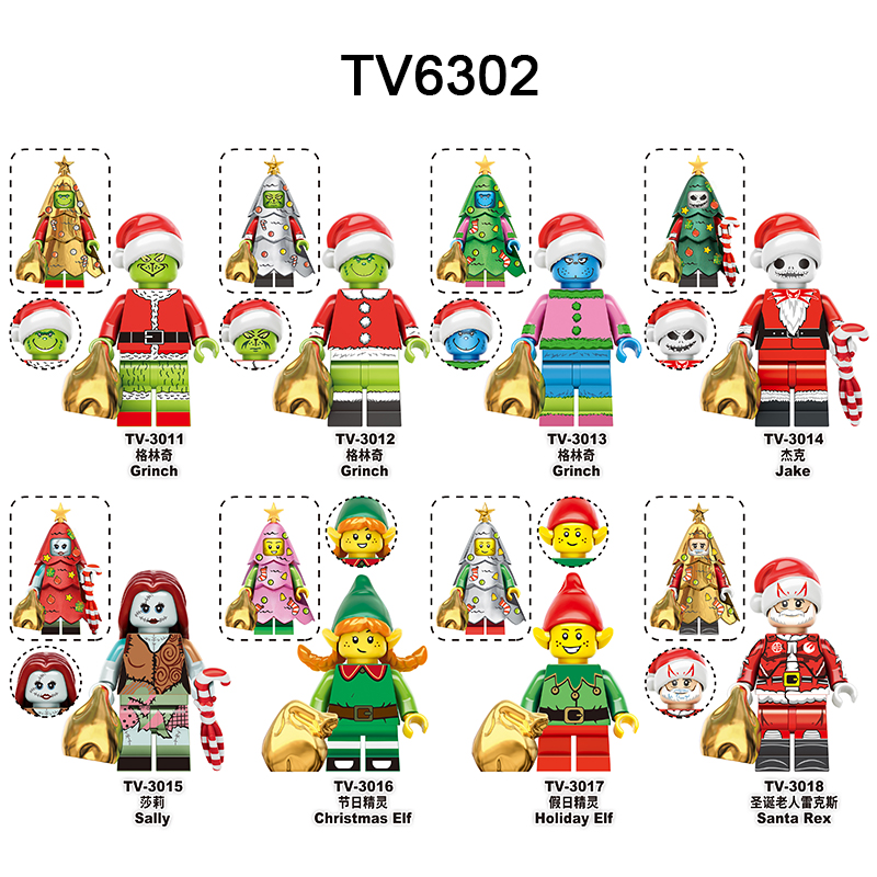 TV6302 Christmas Santa Claus Holiday Elf Snowman Building Blocks Figures Ornament Scene Model Toy building blocks compatible with Lego TV6302 Christmas Santa Claus Holiday Elf Snowman Building Blocks Figures Ornament Scene Model Toy building blocks compatible with Lego
