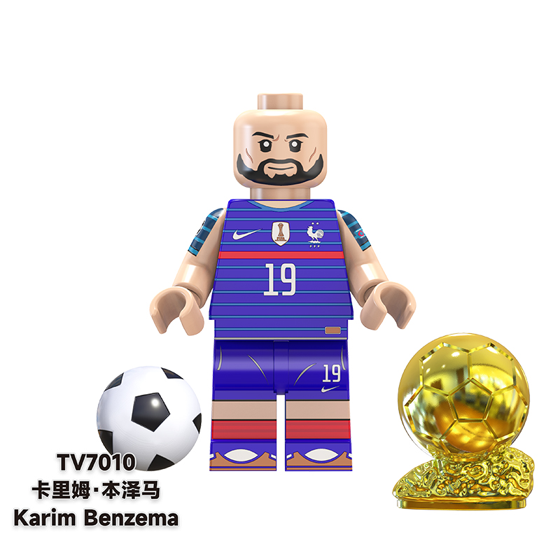 TV6502 MOC minifigures,World Cup football stars Ronaldo Kaka Bailey Benzema Luka building blocks compatible with Lego TV6502 MOC minifigures,World Cup football stars Ronaldo Kaka Bailey Benzema Luka building blocks compatible with Lego