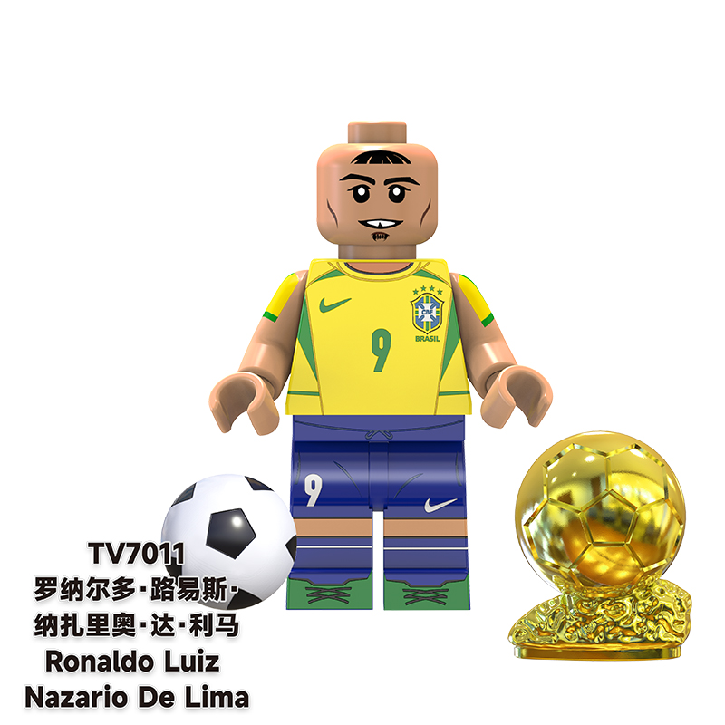 TV6502 MOC minifigures,World Cup football stars Ronaldo Kaka Bailey Benzema Luka building blocks compatible with Lego TV6502 MOC minifigures,World Cup football stars Ronaldo Kaka Bailey Benzema Luka building blocks compatible with Lego
