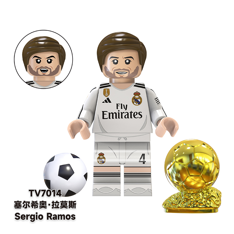 TV6502 MOC minifigures,World Cup football stars Ronaldo Kaka Bailey Benzema Luka building blocks compatible with Lego TV6502 MOC minifigures,World Cup football stars Ronaldo Kaka Bailey Benzema Luka building blocks compatible with Lego