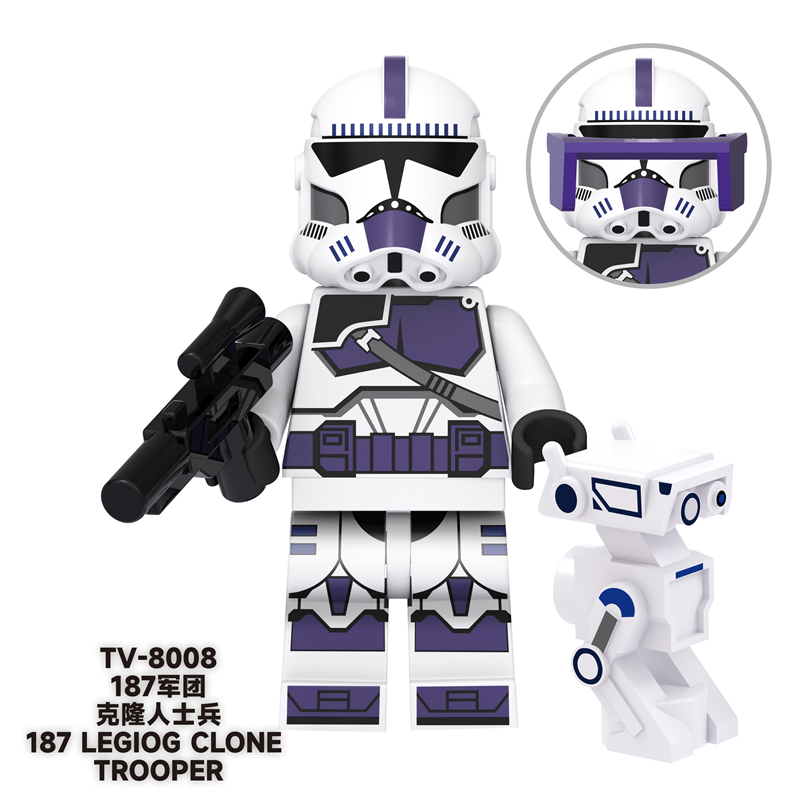 MOC Minifigures TV6101 Star Wars Clone Troopers LObi-Wan Darth Vader Master Windu Compatible with Lego MOC Minifigures TV6101 Star Wars Clone Troopers LObi-Wan Darth Vader Master Windu Compatible with Lego
