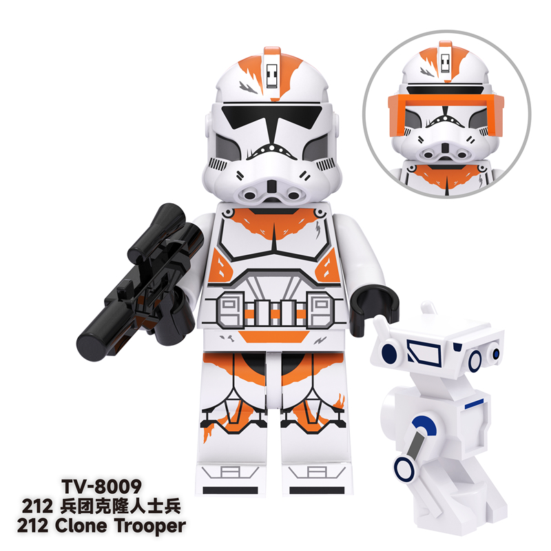 MOC Minifigures TV6102 Star Wars White Black Warrior,Clone Trooper, Ahsoka,Compatible with Lego MOC Minifigures TV6102 Star Wars White Black Warrior,Clone Trooper, Ahsoka,Compatible with Lego