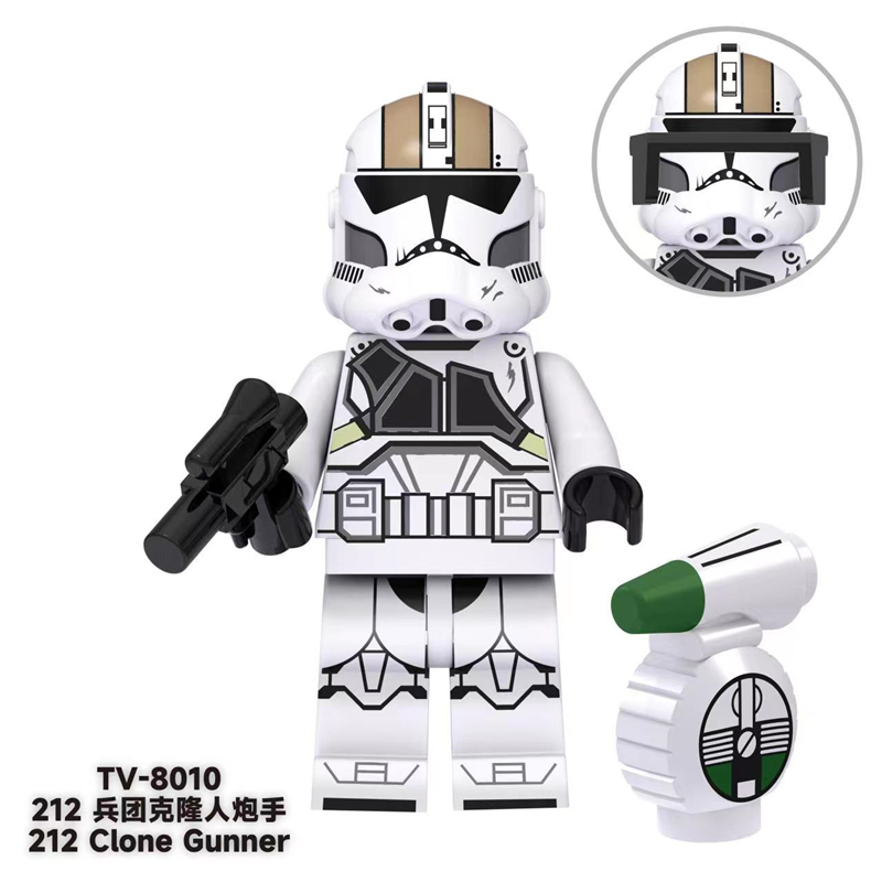 MOC Minifigures TV6102 Star Wars White Black Warrior,Clone Trooper, Ahsoka,Compatible with Lego MOC Minifigures TV6102 Star Wars White Black Warrior,Clone Trooper, Ahsoka,Compatible with Lego