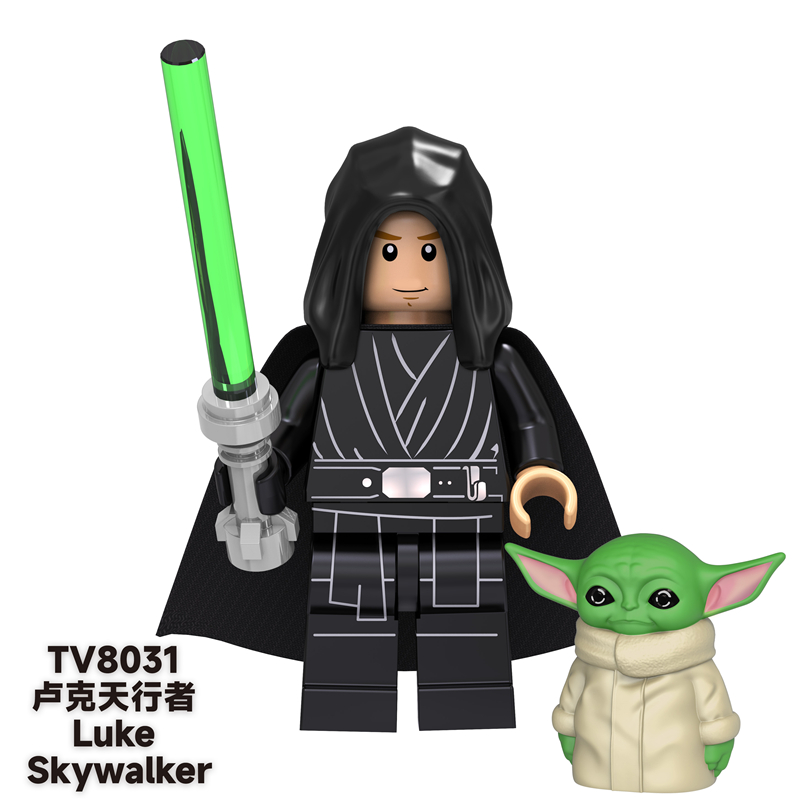 MOC Minifigures TV6105 Star Wars 1Clone Troopers, Luke Skywalker, Mace Windu, 501st Legion Commander, Blackout Commander, LEGO compatible MOC Minifigures TV6105 Star Wars 1Clone Troopers, Luke Skywalker, Mace Windu, 501st Legion Commander, Blackout Commander, LEGO compatible