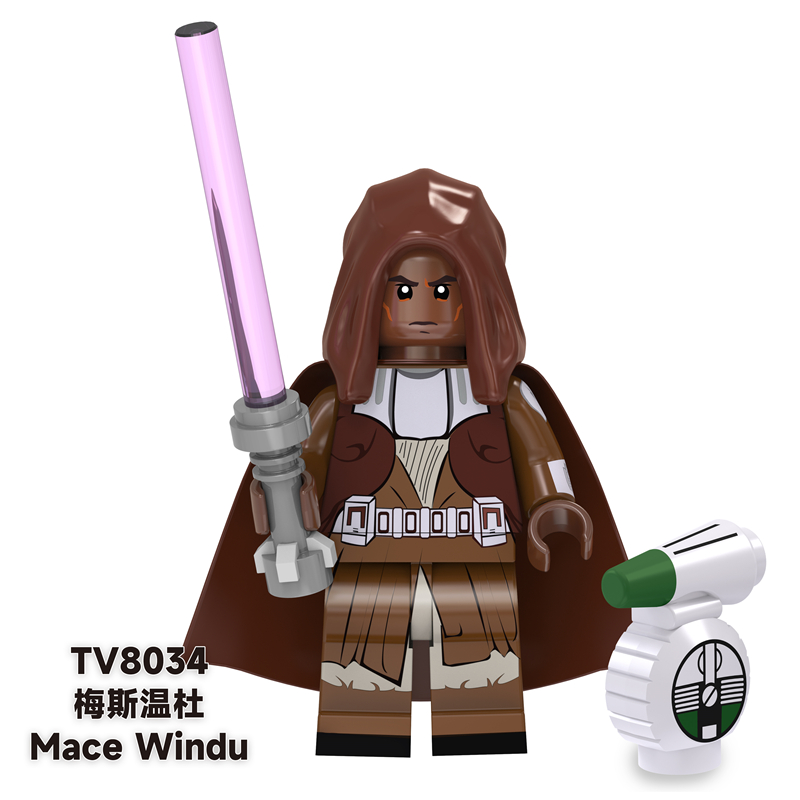 MOC Minifigures TV6105 Star Wars 1Clone Troopers, Luke Skywalker, Mace Windu, 501st Legion Commander, Blackout Commander, LEGO compatible MOC Minifigures TV6105 Star Wars 1Clone Troopers, Luke Skywalker, Mace Windu, 501st Legion Commander, Blackout Commander, LEGO compatible