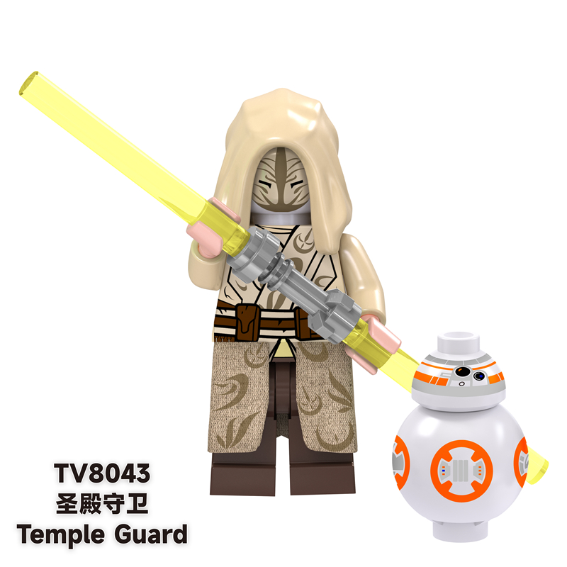 MOC Minifigures TV6106 Star Wars Clone Troopers, Temple Guards, C3-P0, IG88-AAT Robots, LEGO Compatible MOC Minifigures TV6106 Star Wars Clone Troopers, Temple Guards, C3-P0, IG88-AAT Robots, LEGO Compatible