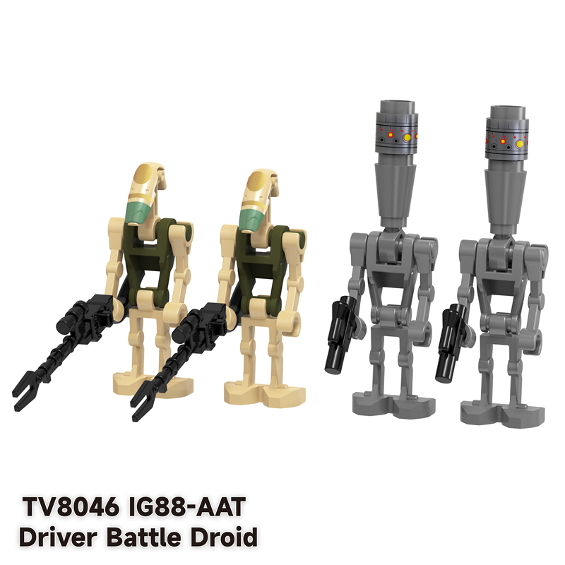 MOC Minifigures TV6106 Star Wars Clone Troopers, Temple Guards, C3-P0, IG88-AAT Robots, LEGO Compatible MOC Minifigures TV6106 Star Wars Clone Troopers, Temple Guards, C3-P0, IG88-AAT Robots, LEGO Compatible