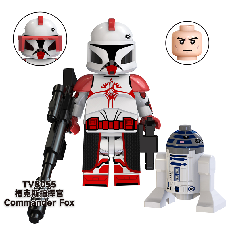 MOC Minifigures TV6108 Star Wars Commander Fox, Commander Canch, Clone Trooper, Commander Bly, Commander Stone, Shadow Stormtrooper, Compatible with Lego MOC Minifigures TV6108 Star Wars Commander Fox, Commander Canch, Clone Trooper, Commander Bly, Commander Stone, Shadow Stormtrooper, Compatible with Lego