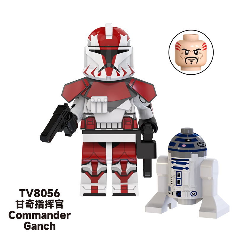 MOC Minifigures TV6108 Star Wars Commander Fox, Commander Canch, Clone Trooper, Commander Bly, Commander Stone, Shadow Stormtrooper, Compatible with Lego MOC Minifigures TV6108 Star Wars Commander Fox, Commander Canch, Clone Trooper, Commander Bly, Commander Stone, Shadow Stormtrooper, Compatible with Lego