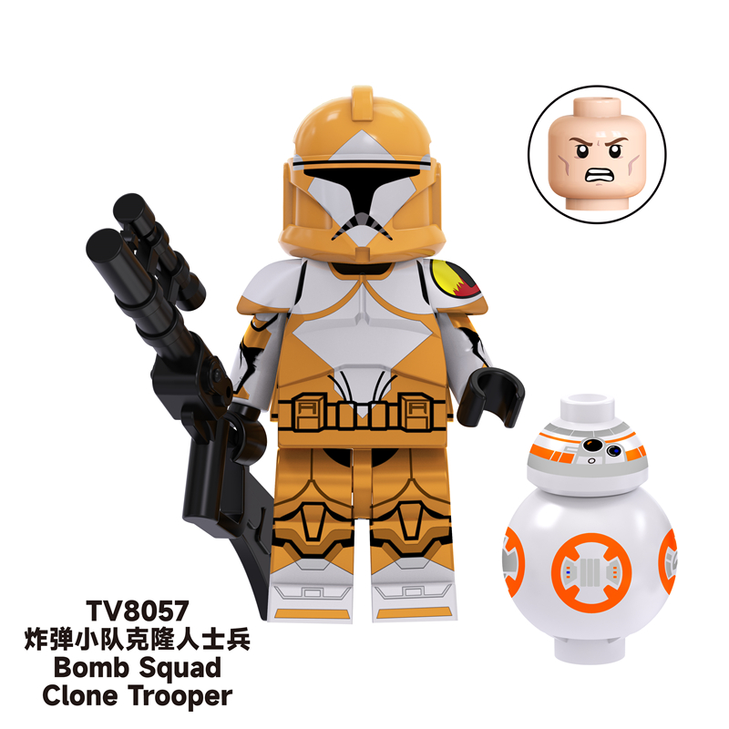 MOC Minifigures TV6108 Star Wars Commander Fox, Commander Canch, Clone Trooper, Commander Bly, Commander Stone, Shadow Stormtrooper, Compatible with Lego MOC Minifigures TV6108 Star Wars Commander Fox, Commander Canch, Clone Trooper, Commander Bly, Commander Stone, Shadow Stormtrooper, Compatible with Lego