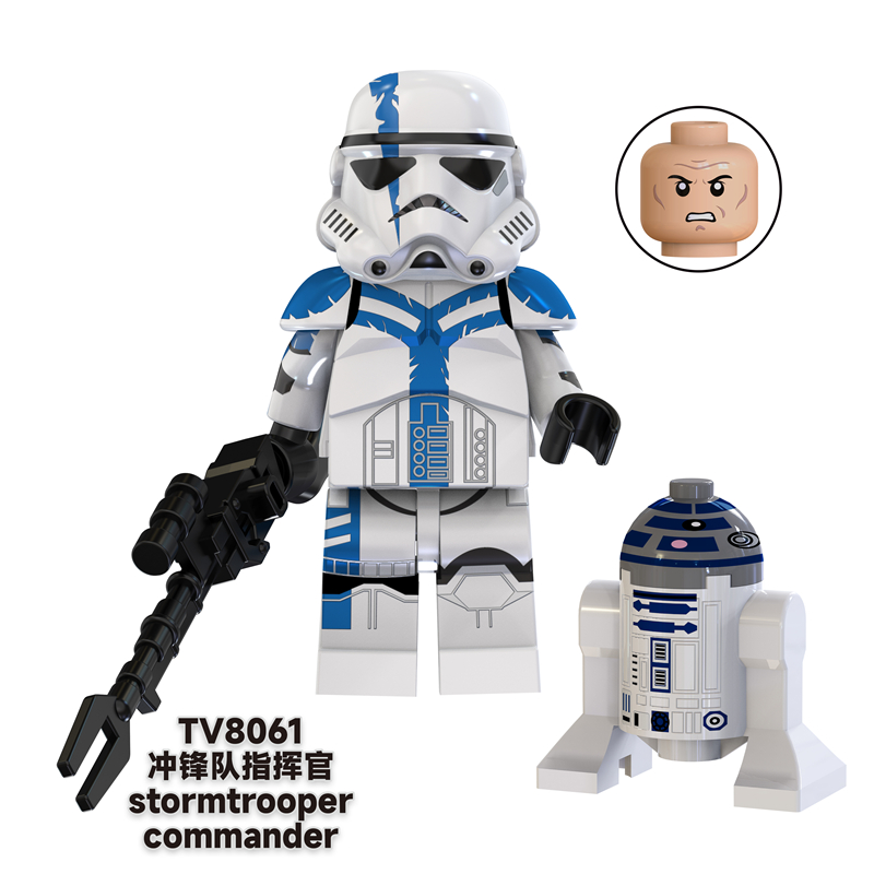 MOC Minifigures TV6108 Star Wars Commander Fox, Commander Canch, Clone Trooper, Commander Bly, Commander Stone, Shadow Stormtrooper, Compatible with Lego MOC Minifigures TV6108 Star Wars Commander Fox, Commander Canch, Clone Trooper, Commander Bly, Commander Stone, Shadow Stormtrooper, Compatible with Lego