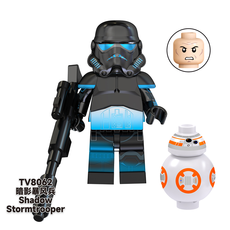 MOC Minifigures TV6108 Star Wars Commander Fox, Commander Canch, Clone Trooper, Commander Bly, Commander Stone, Shadow Stormtrooper, Compatible with Lego MOC Minifigures TV6108 Star Wars Commander Fox, Commander Canch, Clone Trooper, Commander Bly, Commander Stone, Shadow Stormtrooper, Compatible with Lego