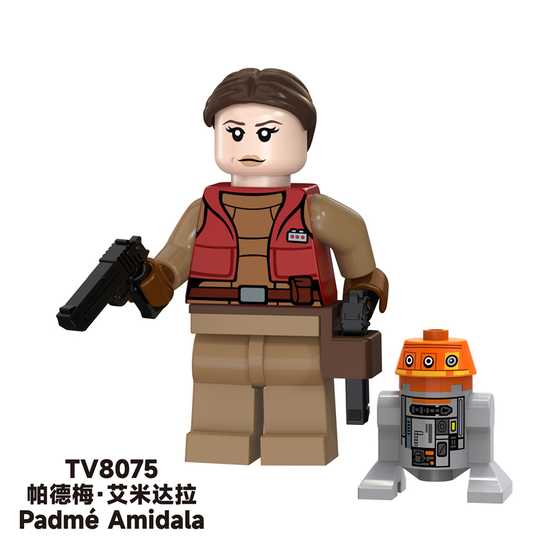 MOC Minifigures TV6110 Star Wars Commander Fox, Clone Shock Trooper, Han Solo, LEGO compatible MOC Minifigures TV6110 Star Wars Commander Fox, Clone Shock Trooper, Han Solo, LEGO compatible