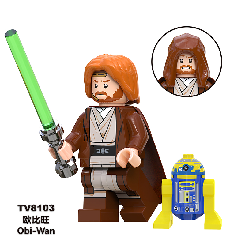 MOC Minifigures TV6113 Star Wars Obi-Wan, Marrok, HK87 Assassin Droid, compatible with Lego MOC Minifigures TV6113 Star Wars Obi-Wan, Marrok, HK87 Assassin Droid, compatible with Lego
