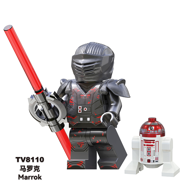 MOC Minifigures TV6113 Star Wars Obi-Wan, Marrok, HK87 Assassin Droid, compatible with Lego MOC Minifigures TV6113 Star Wars Obi-Wan, Marrok, HK87 Assassin Droid, compatible with Lego