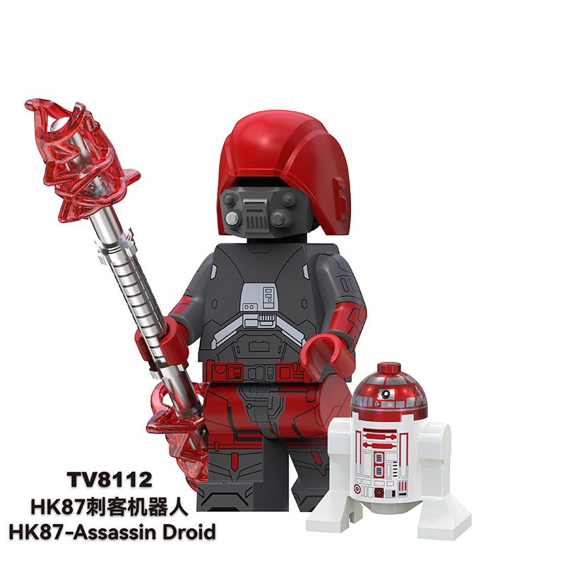 MOC Minifigures TV6113 Star Wars Obi-Wan, Marrok, HK87 Assassin Droid, compatible with Lego MOC Minifigures TV6113 Star Wars Obi-Wan, Marrok, HK87 Assassin Droid, compatible with Lego