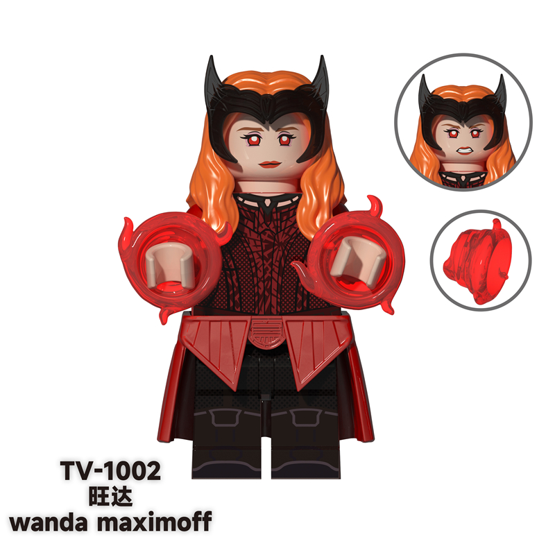 TV6201 Superhero Block Minifigures, Captain America, Thor, Wanda, Doctor Strange, Iron Man, Black Panther TV6201 Superhero Block Minifigures, Captain America, Thor, Wanda, Doctor Strange, Iron Man, Black Panther