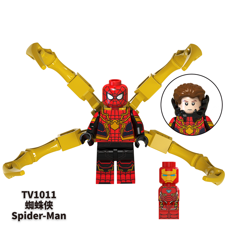 TV6202 Superhero Block Minifigures, Spider Man, Iron Man, Black Panther, Venom Spider Man Super heroes minifigures TV6202 Superhero Block Minifigures, Spider Man, Iron Man, Black Panther, Venom Spider Man Super heroes minifigures