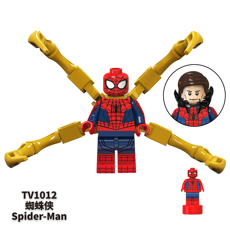 TV6202 Superhero Block Minifigures, Spider Man, Iron Man, Black Panther, Venom Spider Man Super heroes minifigures TV6202 Superhero Block Minifigures, Spider Man, Iron Man, Black Panther, Venom Spider Man Super heroes minifigures