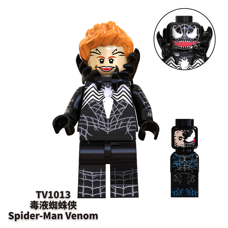 TV6202 Superhero Block Minifigures, Spider Man, Iron Man, Black Panther, Venom Spider Man Super heroes minifigures TV6202 Superhero Block Minifigures, Spider Man, Iron Man, Black Panther, Venom Spider Man Super heroes minifigures