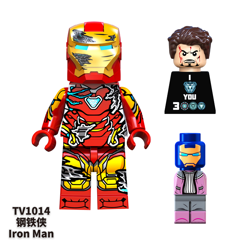 TV6202 Superhero Block Minifigures, Spider Man, Iron Man, Black Panther, Venom Spider Man Super heroes minifigures TV6202 Superhero Block Minifigures, Spider Man, Iron Man, Black Panther, Venom Spider Man Super heroes minifigures