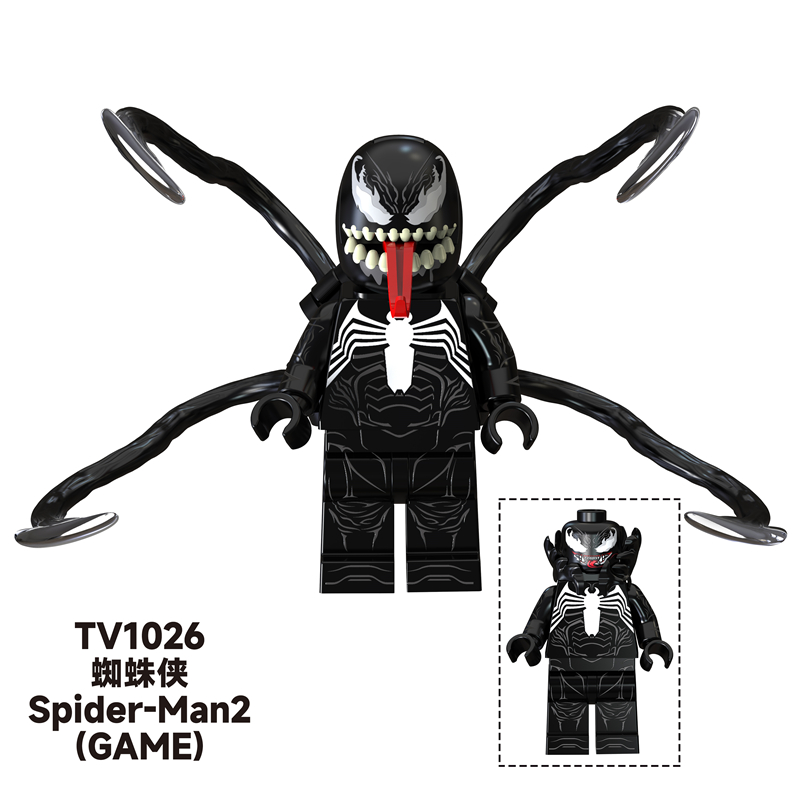 TV6204 Superhero Block Minifigures, Spider Man and Deadpool TV6204 Superhero Block Minifigures, Spider Man and Deadpool