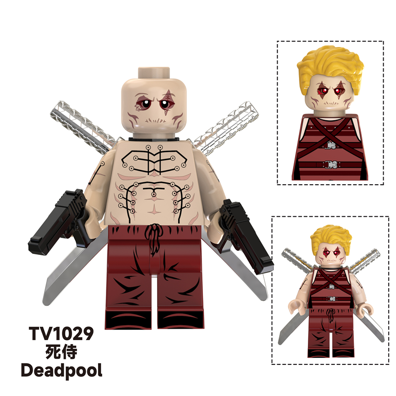 TV6204 Superhero Block Minifigures, Spider Man and Deadpool TV6204 Superhero Block Minifigures, Spider Man and Deadpool