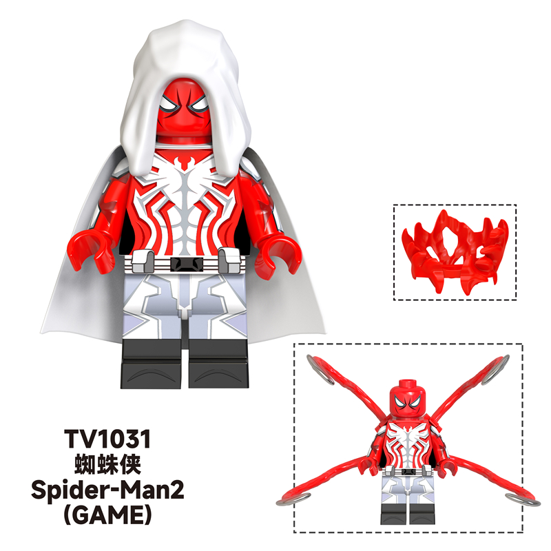 TV6204 Superhero Block Minifigures, Spider Man and Deadpool TV6204 Superhero Block Minifigures, Spider Man and Deadpool