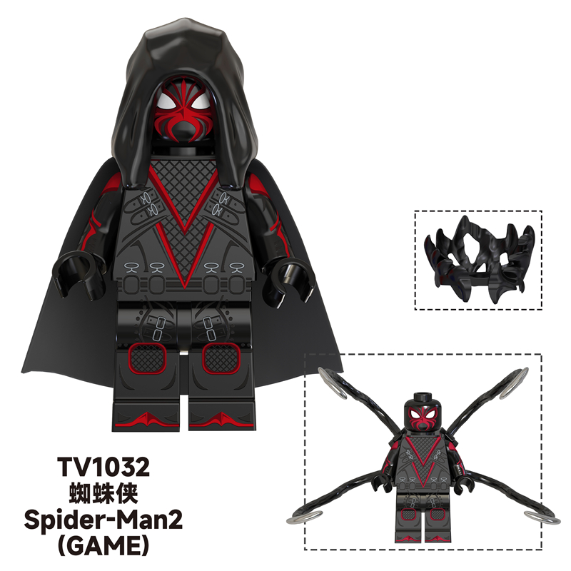 TV6204 Superhero Block Minifigures, Spider Man and Deadpool TV6204 Superhero Block Minifigures, Spider Man and Deadpool