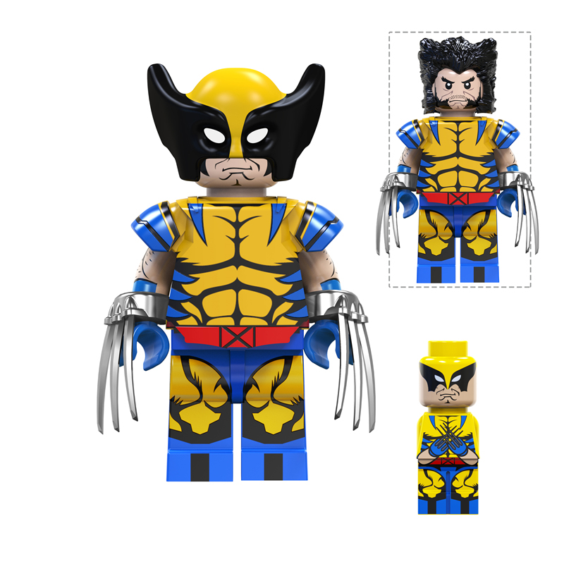 TV6205 Superhero Block Minifigures, Marvel superhero X-Men Wolverine, building blocks compatible with Lego TV6205 Superhero Block Minifigures, Marvel superhero X-Men Wolverine, building blocks compatible with Lego