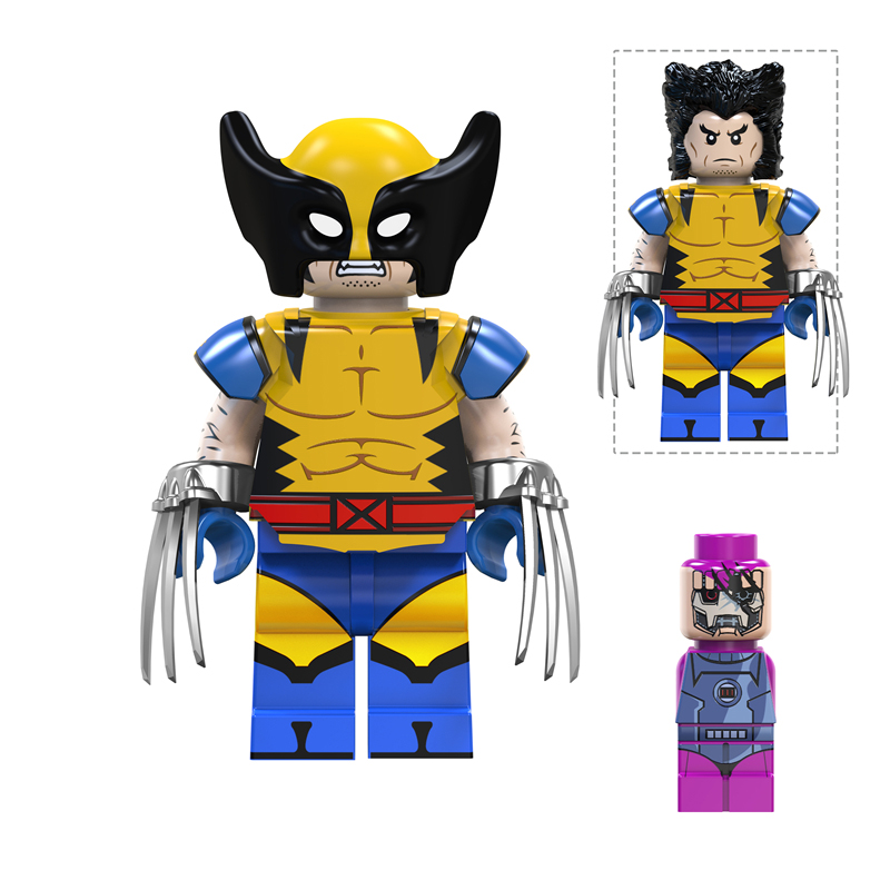 TV6205 Superhero Block Minifigures, Marvel superhero X-Men Wolverine, building blocks compatible with Lego TV6205 Superhero Block Minifigures, Marvel superhero X-Men Wolverine, building blocks compatible with Lego