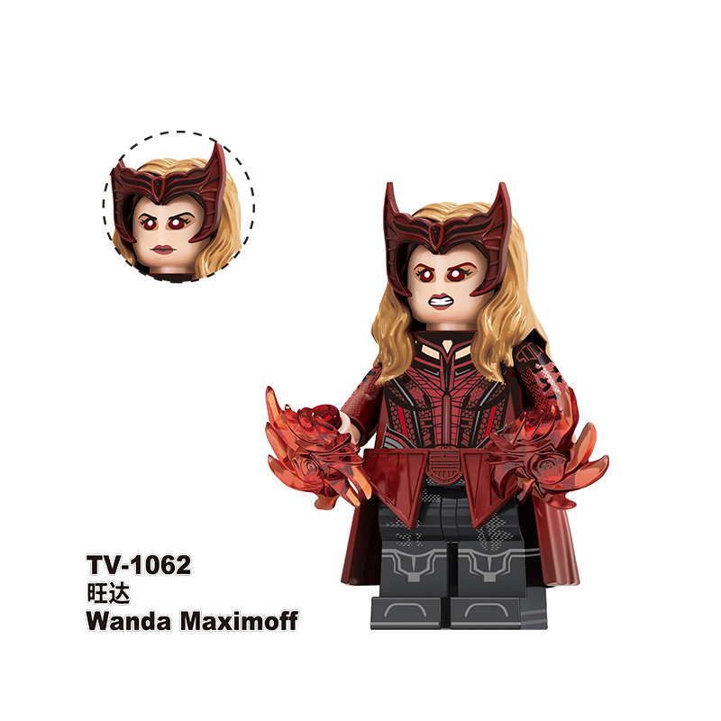 TV6208 Superhero Block Minifigures, Marvel superhero Moon Knight, Doctor Strange, Magneto, Wenwu, Shang-Chi, building blocks compatible with Lego TV6208 Superhero Block Minifigures, Marvel superhero Moon Knight, Doctor Strange, Magneto, Wenwu, Shang-Chi, building blocks compatible with Lego
