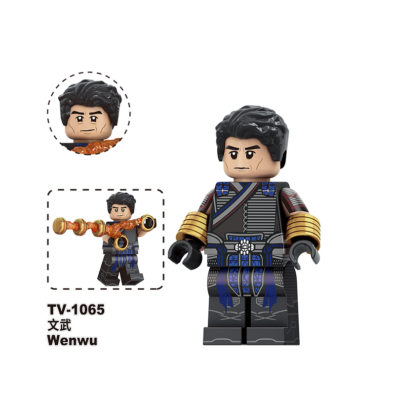 TV6208 Superhero Block Minifigures, Marvel superhero Moon Knight, Doctor Strange, Magneto, Wenwu, Shang-Chi, building blocks compatible with Lego TV6208 Superhero Block Minifigures, Marvel superhero Moon Knight, Doctor Strange, Magneto, Wenwu, Shang-Chi, building blocks compatible with Lego