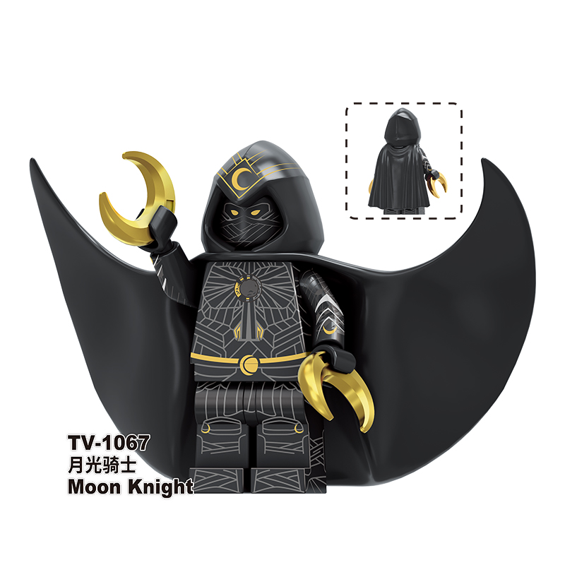 TV6208 Superhero Block Minifigures, Marvel superhero Moon Knight, Doctor Strange, Magneto, Wenwu, Shang-Chi, building blocks compatible with Lego TV6208 Superhero Block Minifigures, Marvel superhero Moon Knight, Doctor Strange, Magneto, Wenwu, Shang-Chi, building blocks compatible with Lego