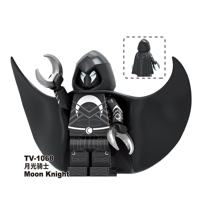 TV6208 Superhero Block Minifigures, Marvel superhero Moon Knight, Doctor Strange, Magneto, Wenwu, Shang-Chi, building blocks compatible with Lego TV6208 Superhero Block Minifigures, Marvel superhero Moon Knight, Doctor Strange, Magneto, Wenwu, Shang-Chi, building blocks compatible with Lego