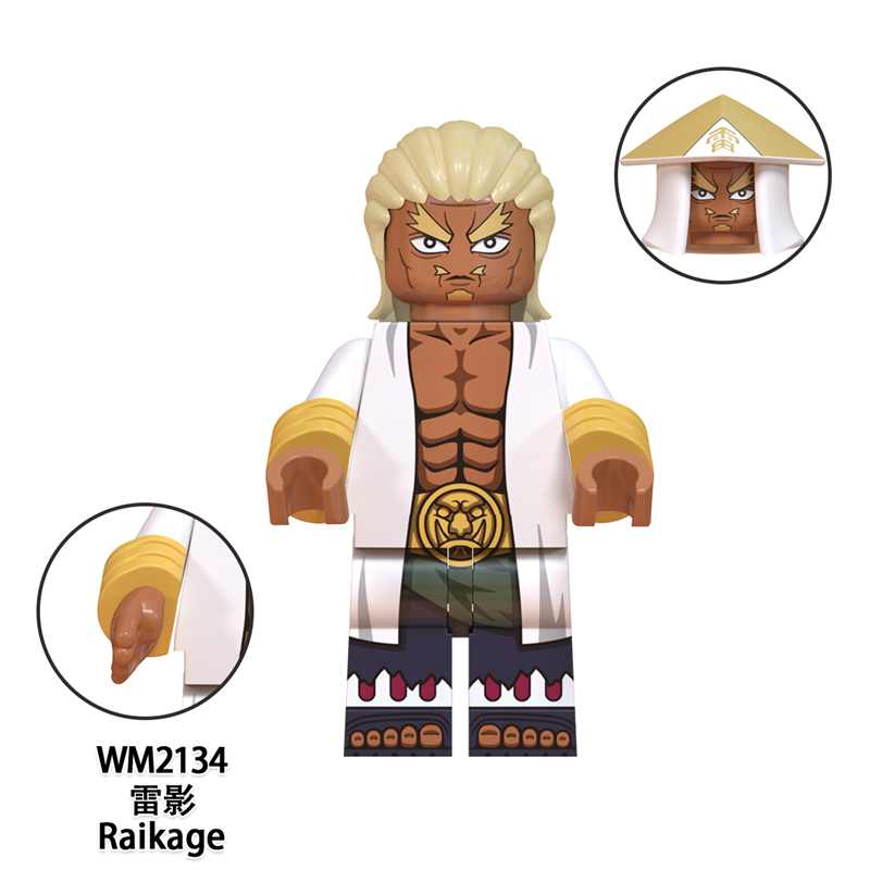 WM6111 MOC Anime Series NARUTO series minifigures,Ohnoki, Gaara, Sarutobi Hiruzen, Terumi Mei,building blocks compatible with Lego WM6111 MOC Anime Series NARUTO series minifigures,Ohnoki, Gaara, Sarutobi Hiruzen, Terumi Mei,building blocks compatible with Lego