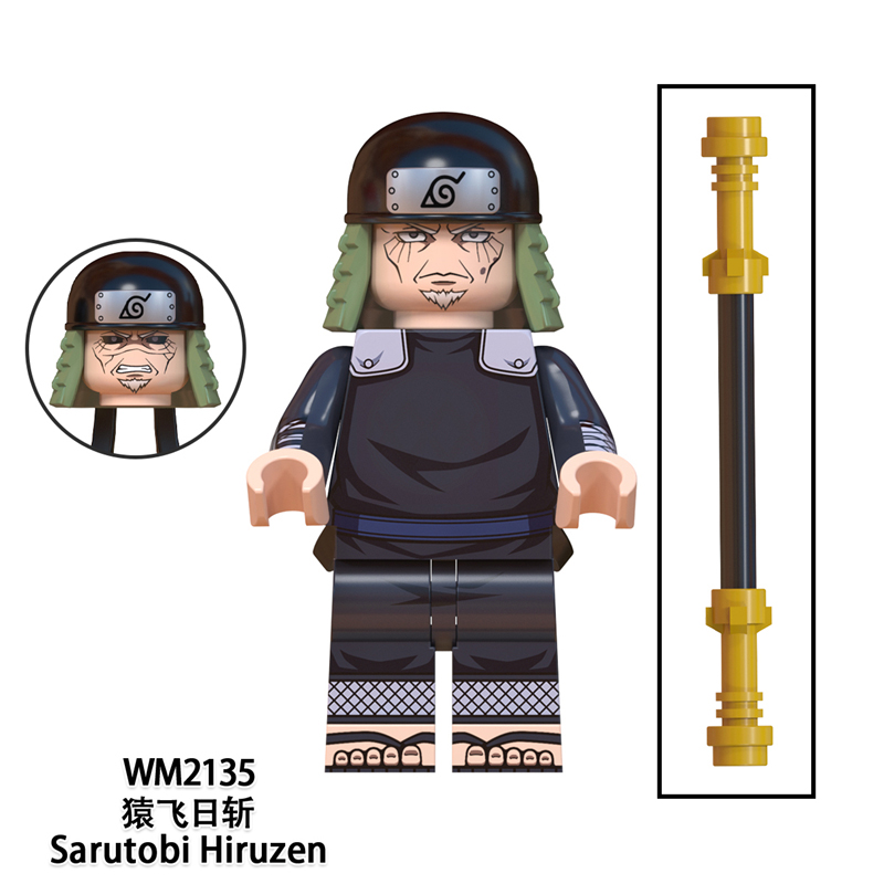 WM6111 MOC Anime Series NARUTO series minifigures,Ohnoki, Gaara, Sarutobi Hiruzen, Terumi Mei,building blocks compatible with Lego WM6111 MOC Anime Series NARUTO series minifigures,Ohnoki, Gaara, Sarutobi Hiruzen, Terumi Mei,building blocks compatible with Lego